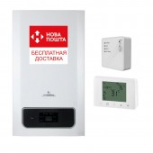 Котел газовый Thermo Alliance EWA 24 кВт + Комплект для коаксиального дымохода 1000 мм, 60/100 + Беспроводной недельный термостат с WiFi HY09-GCWRW (Двухконтурный,Конденсационный)